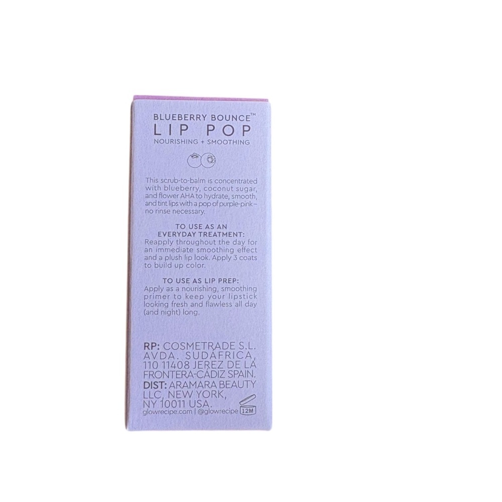 Glow recipe BLUEBERRY GLOW LIP POP Rare 4.2g/.14oz New - Picture 4 of 7